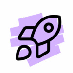icoon raket roze